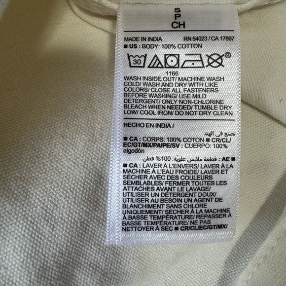 Old Navy Relaxed Magnolia Chore Jacket Ivory Utility Style - Women’s Size Small - Picture 9 of 12